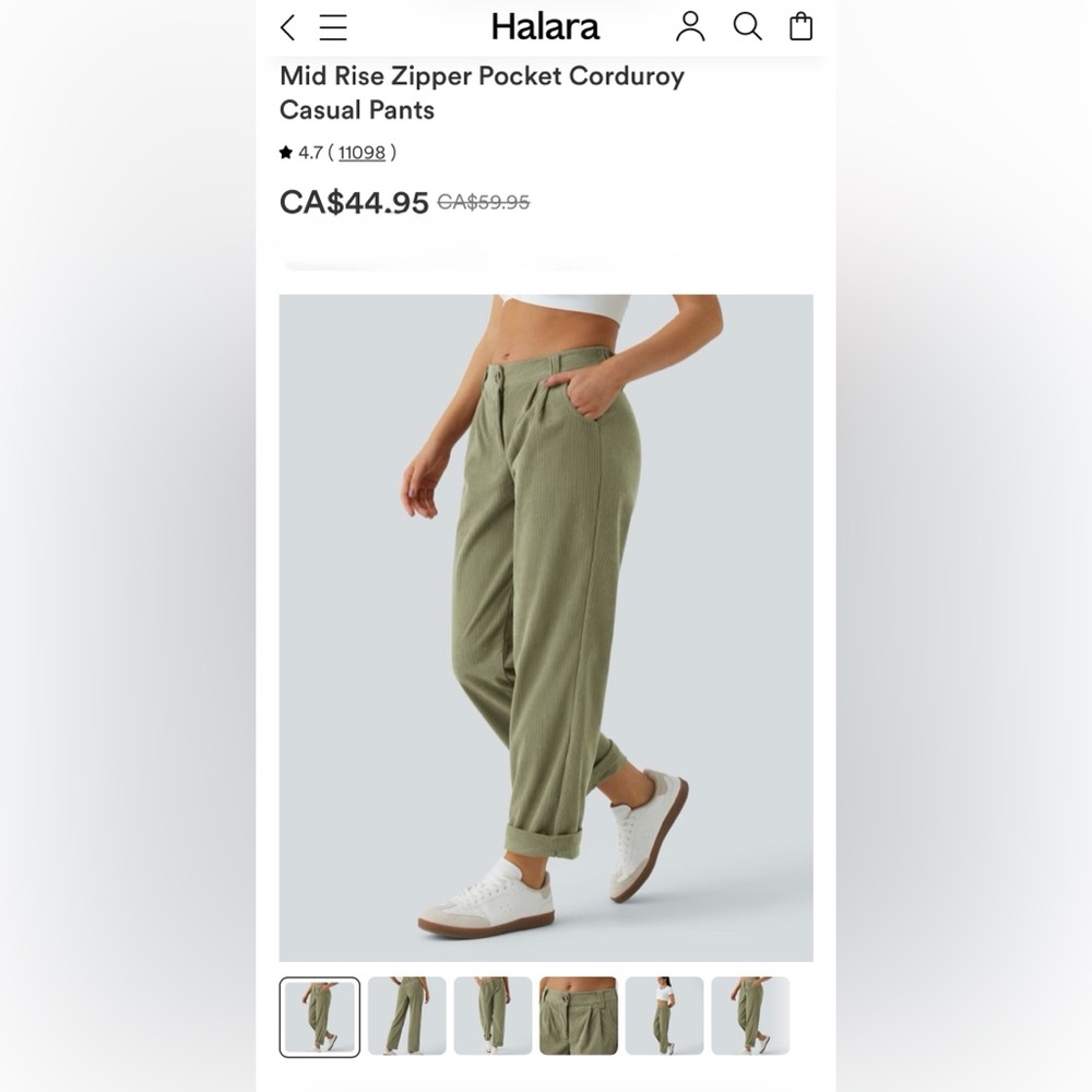 Halara- new with tags. Olive Green Women's Pants